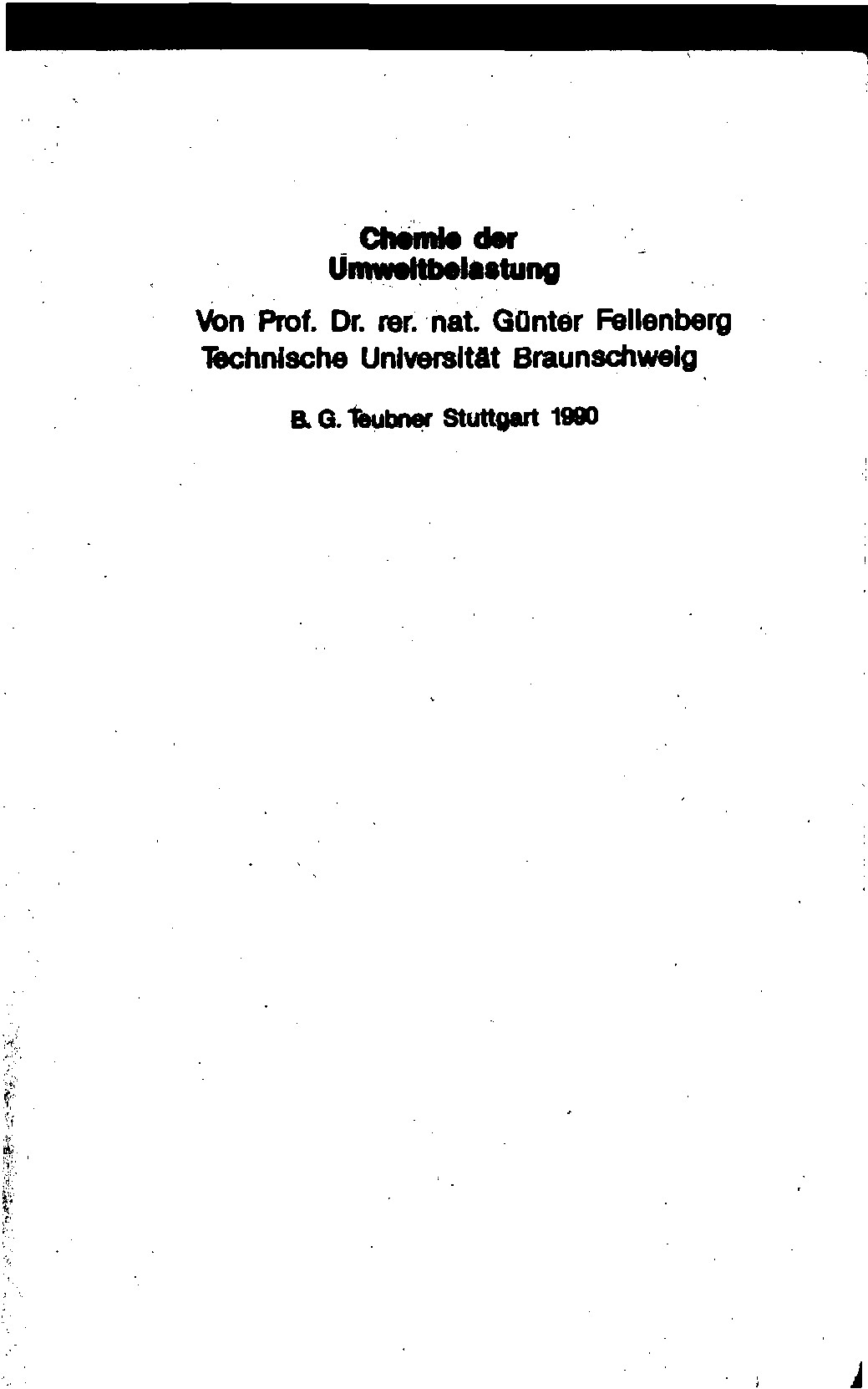 Загрязнение природной среды. Введение в экологическую химию