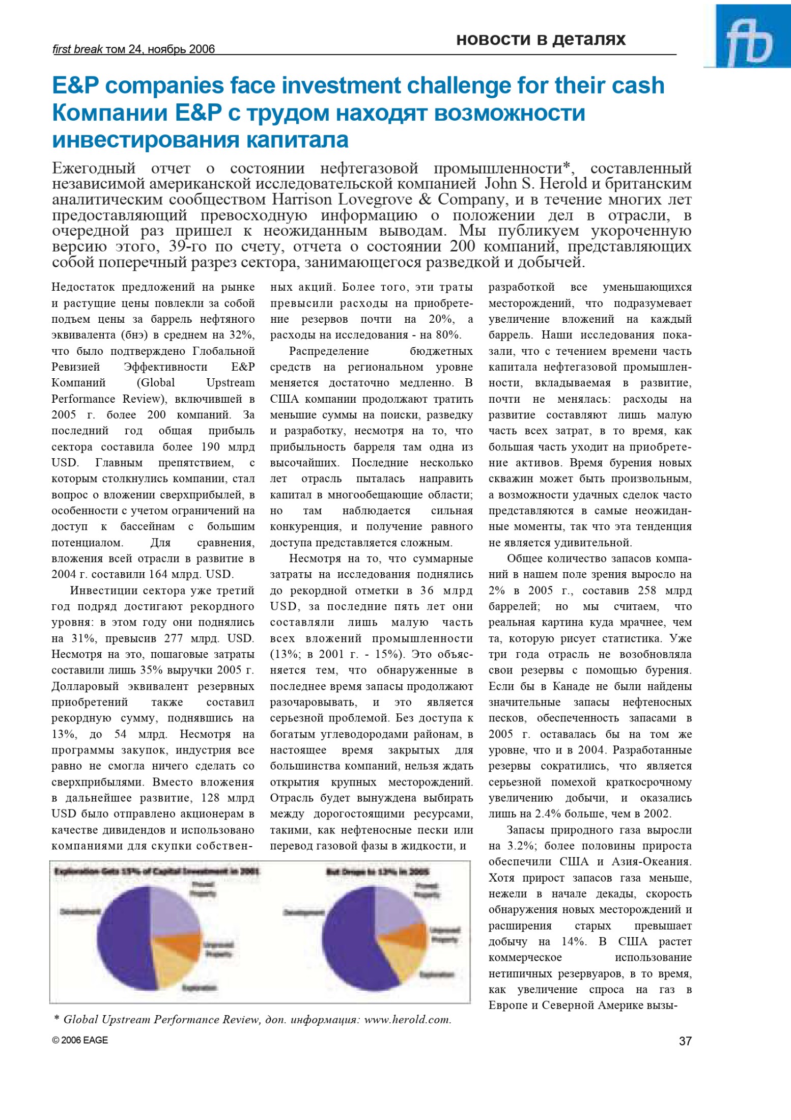 Ежегодный отчет о состоянии нефтегазовой промышленности