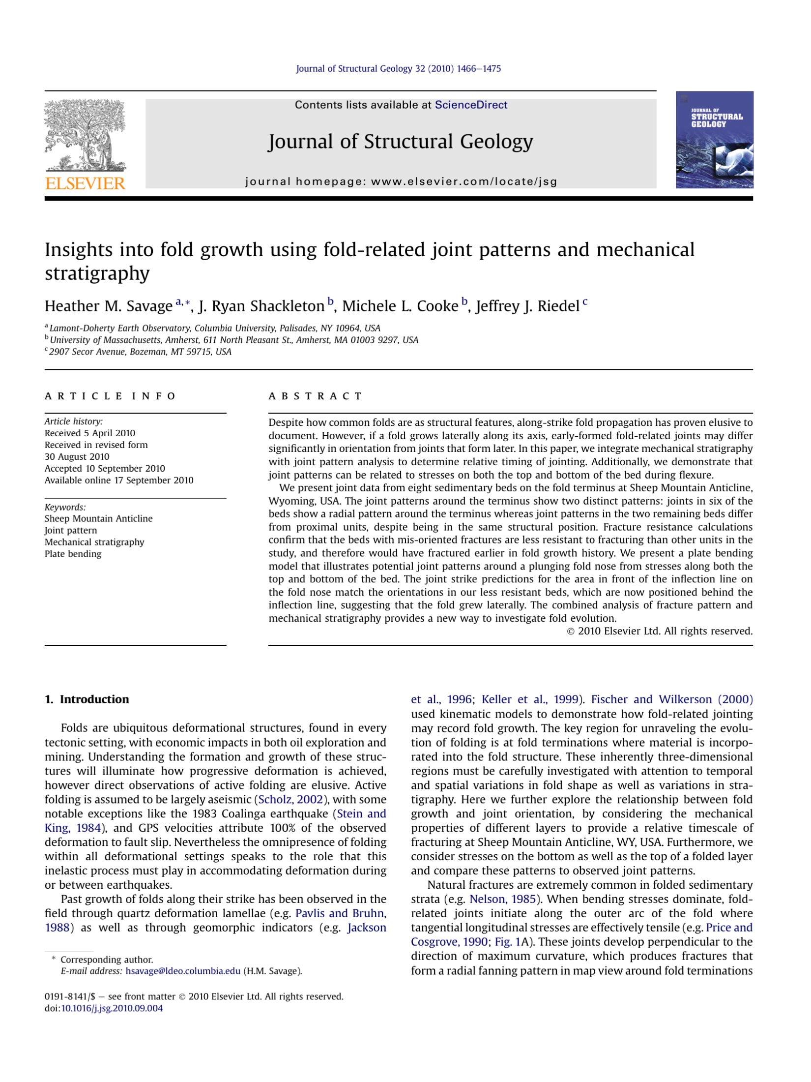 Insights into fold growth using fold-related joint patterns and mechanical stratigraphy