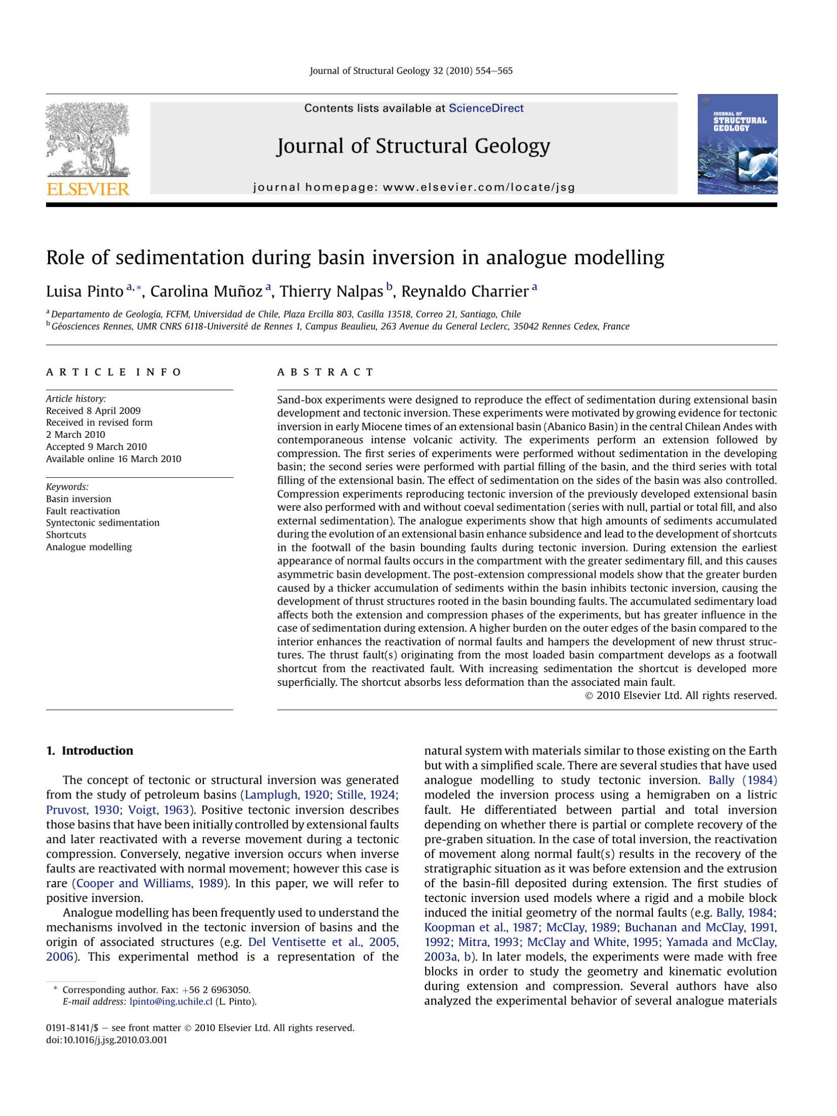 Role of sedimentation during basin inversion in analogue modelling