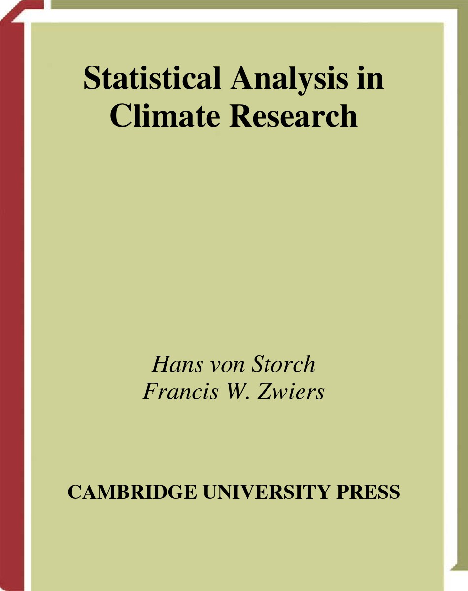Statistical Analysis in Climate Research