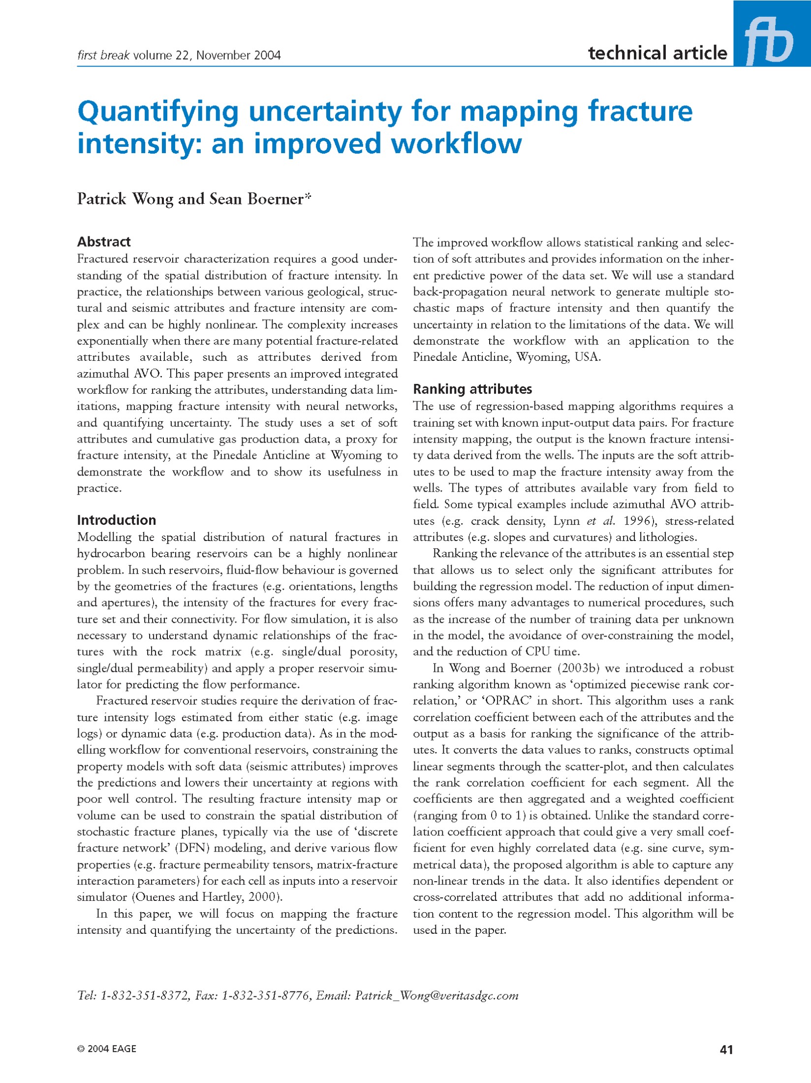 Quantifying uncertainty for mapping fracture intensity: an improved workflow