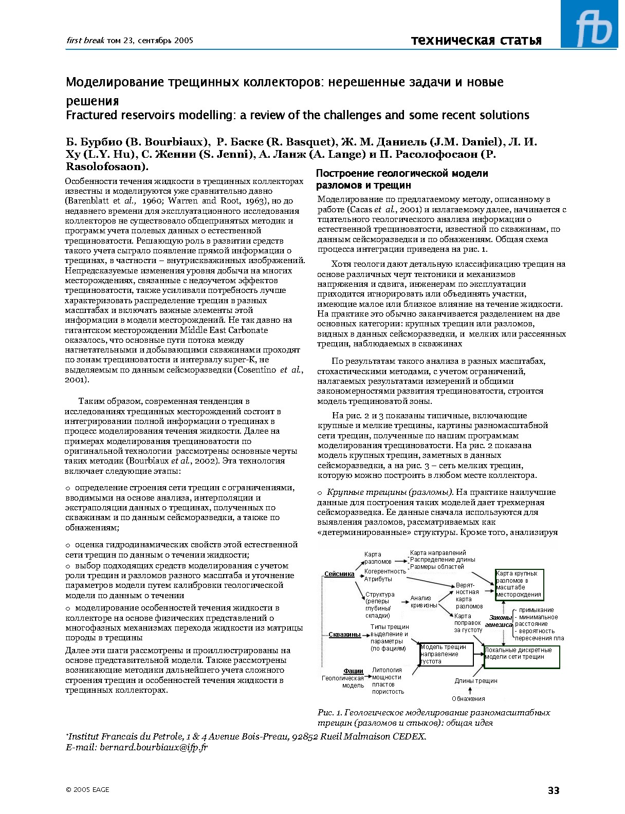 Моделирование трещинных коллекторов: нерешенные задачи и новые решения Fractured reservoirs modelling: a review of the challenges and some recent solutions