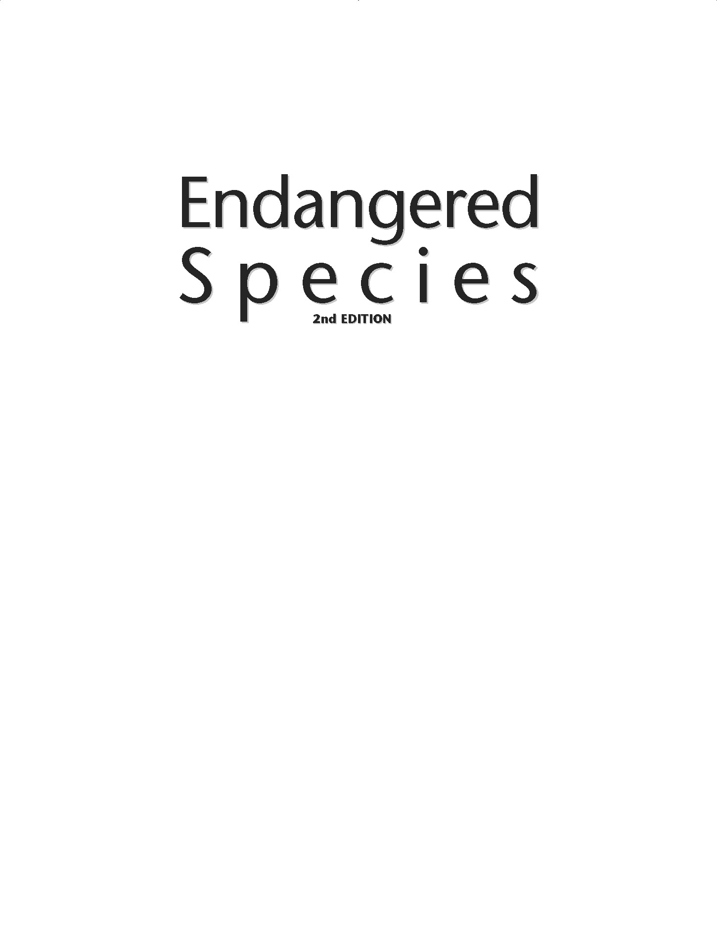 Endangered Species, 2nd Edition