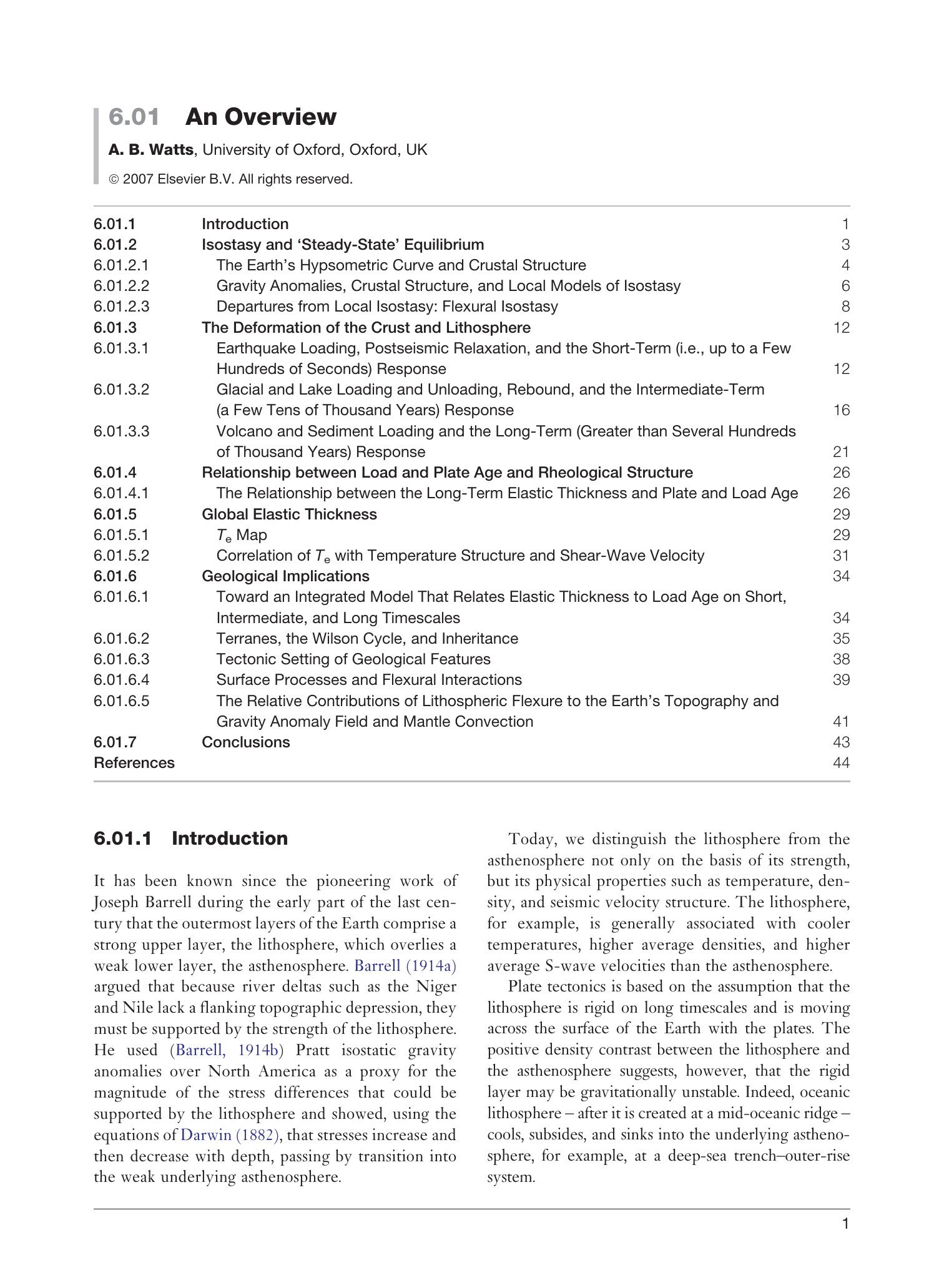 An Overview of Lithosphere and Asthenosphere Dynamics