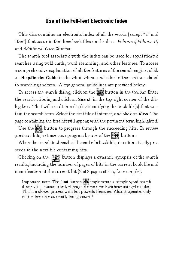 Use of the Full-Text Electronic Index