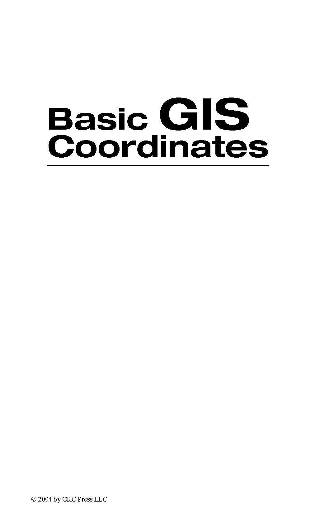 Basic GIS Coordinates