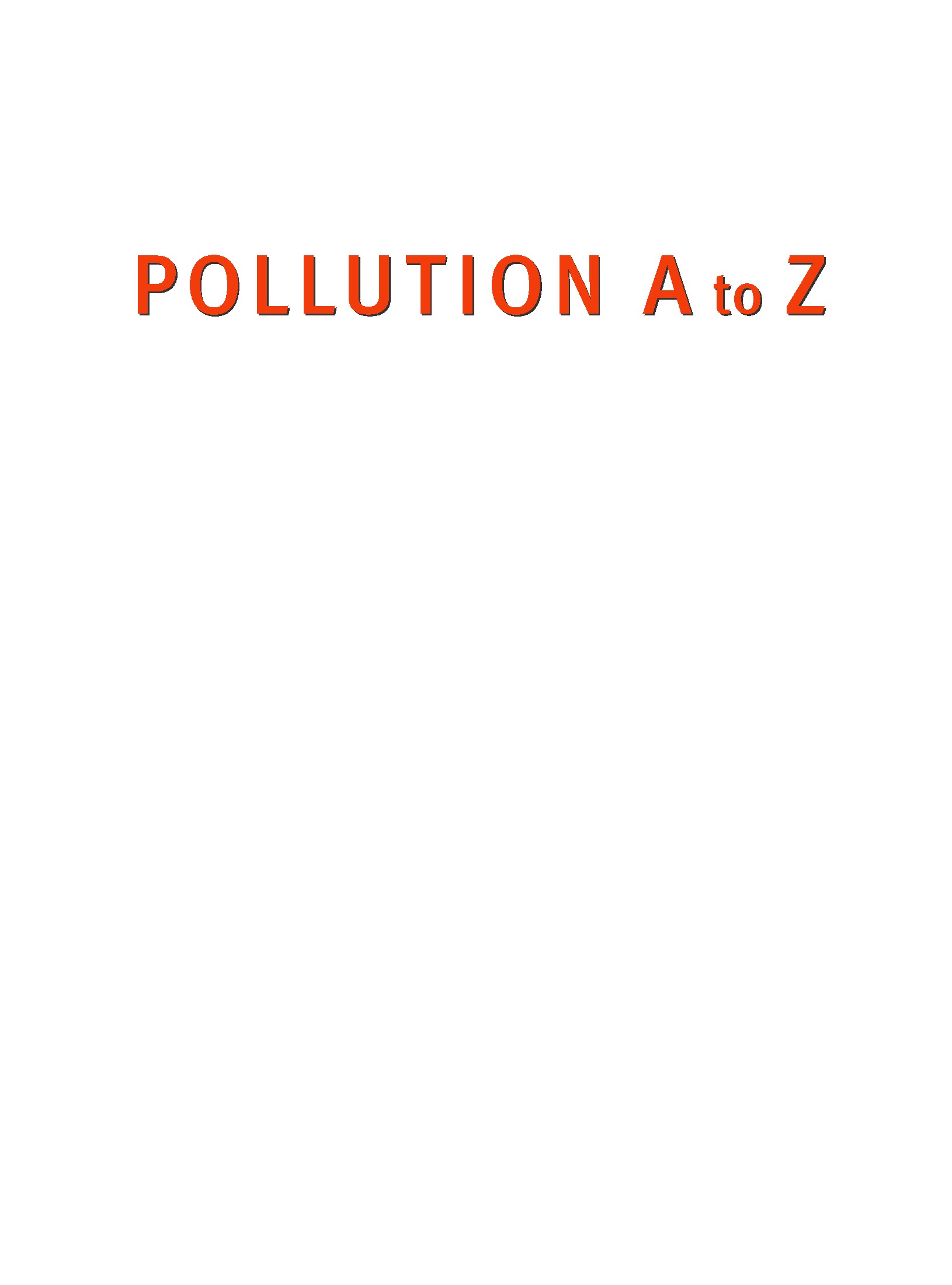 Pollution A to Z