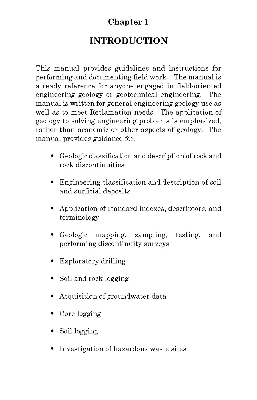 Geologic Classification and Terminology for Engineering Geology: A Manual for Field Work